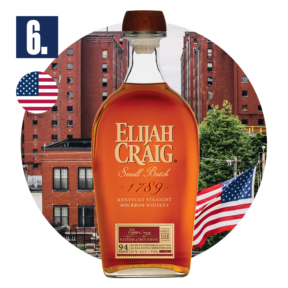 6. místo Americká whisky Elijah Craig Small batch