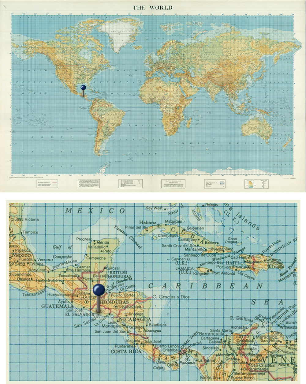 Mapa El Salvador, kde se vyrábí rum Cihuatan
