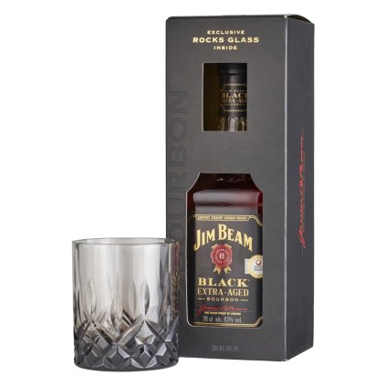 Jim Beam Black 6yo + sklenice 43% 0,7l whisky