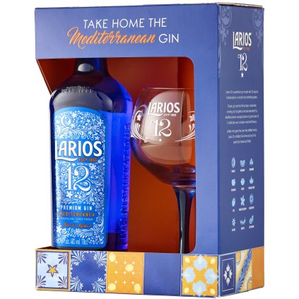 Larios 12 Premium Gin + sklenice 40% 0,7l