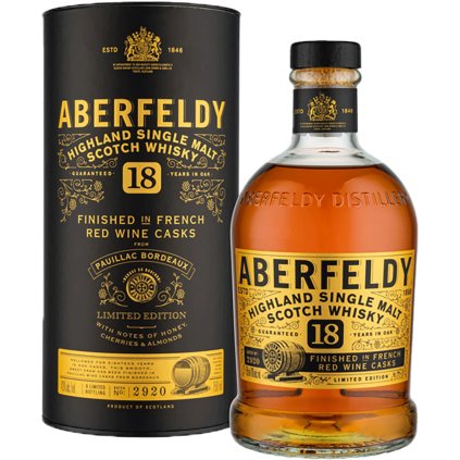 Aberfeldy 18yo Finished in French Red Wine Pauillac 43% 0,7l