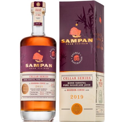 Sampan Cellar Series 2019 Bourbon - Cerise Cask 45% 0,7l
