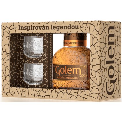 Golem Vyzrálá Meruňka + 2 skla 37,5% 0,5l