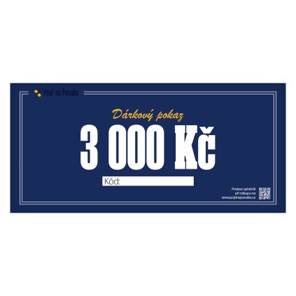 PNP darkový poukaz 3000 Kč