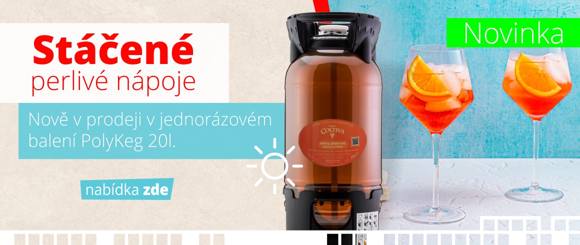 Nově v prodeji stáčené perlivé nápoje v balení PolyKEG 20l.