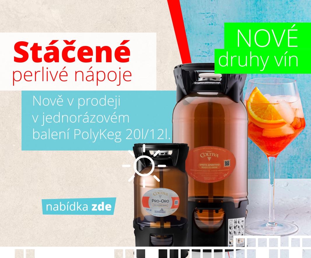Nově v prodeji stáčené perlivé nápoje v balení PolyKEG 20l a 12l.