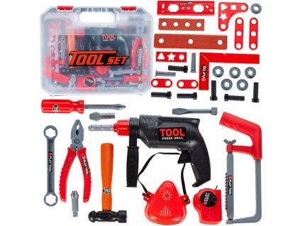 detsky kufr s vrtackou a naradim tool set 36 ks