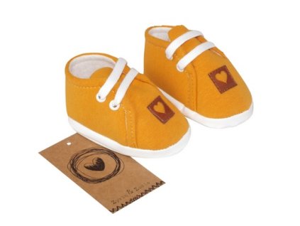 Z&Z Jarní kojenecké botičky, capáčky - hořčicové (Velikost 62/68 (3-6m))