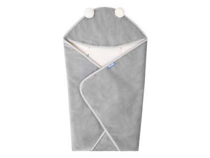 zavinovacka do autosedacky plysova 75x75cm seda