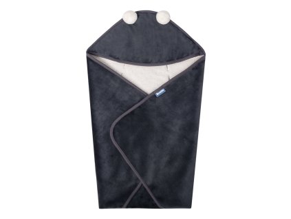 zavinovacka do autosedacky plysova 75x75cm grafit