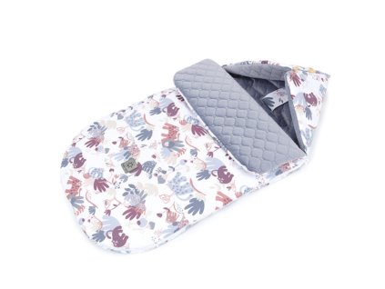 zimni fusak lux velvet 48 x 90 cm savana seda bila