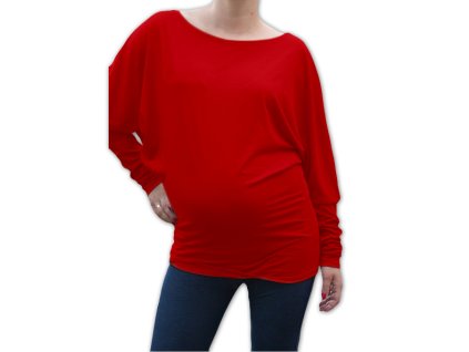 be maamaa symetricka tehotenska tunika cervena