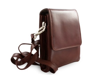 Malý hnědý kožený pánský crossbag 215-2189-40