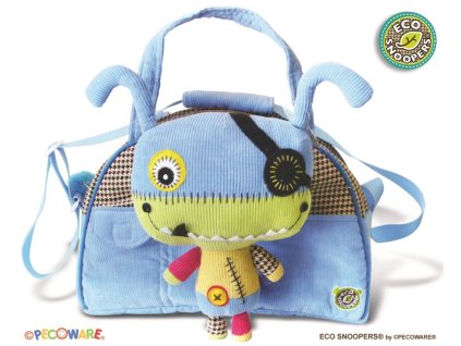 ecosnoopers stylova detska taska monster sv modra