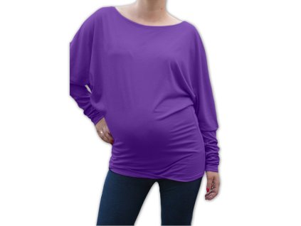 be maamaa symetricka tehotenska tunika fialova