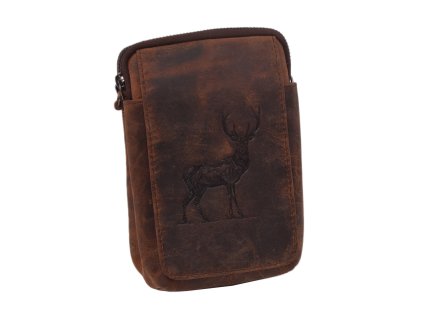 kozene puzdro na opasok tmavohnede embos jelen cely 250887 1781