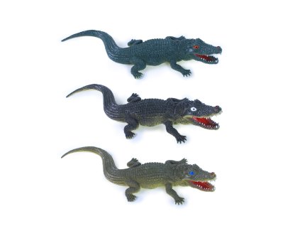 krokodyl 3 druhy 38 cm