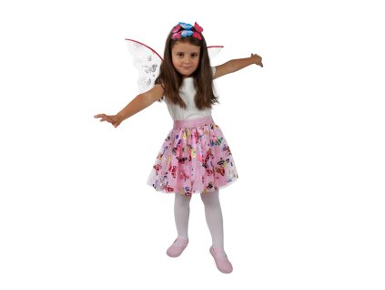 detsky kostym tutu sukne motyl s celenkou a kridly