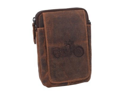 kozene puzdro na opasok tmavohnede embos motorka 250887 1841