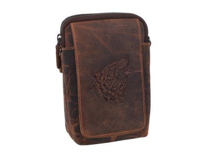 kozene puzdro na opasok tmavohnede embos vlk 250887 1840