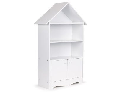 detsky regal a skrinka domecek na hracky a knihy knihovnicka