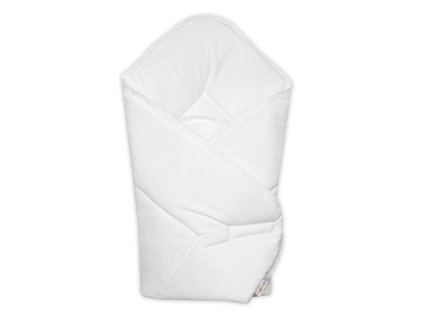 luxusni zavinovacka velvet s krajkovym lemovanim 75 x 75 cm bila