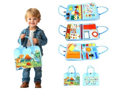 senzoricka busy kniha dinosauri 3