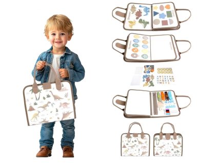 senzoricka busy kniha dinosauri 1