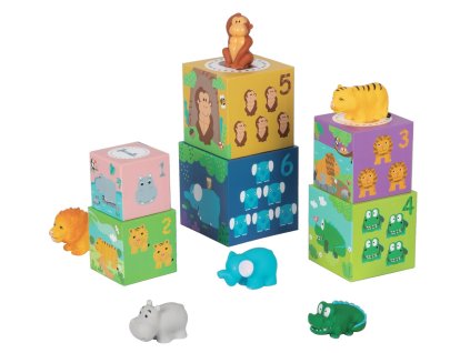 kostky se zviratky safari