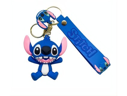 PKBA2350A detska klicenka lilo a stitch modry s poutkem a karabinou