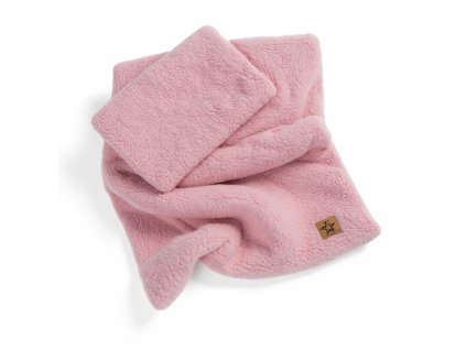2d sada polstarek a perinka boucle 35x30cm 55x75cm pudrove ruzova