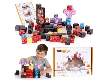 krychlove magneticke stavebni kostky pro deti sada 86 ks