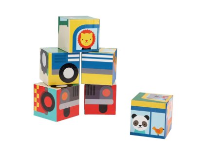 kostky vozidla se zviratky 6 dilu