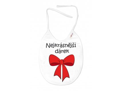 nepromokavy bryndacek 24 x 27 cm nejkrasnejsi darek bily