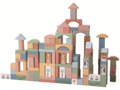 2kids toys safari kostky se zviratky 120 ks