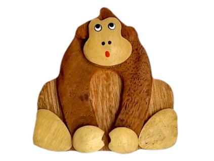 2kids toys drevena magnetka velka opice hneda