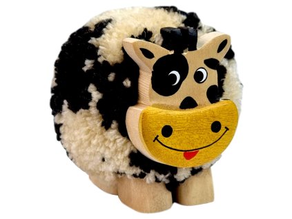 2kids toys drevena figurka xl pompon krava