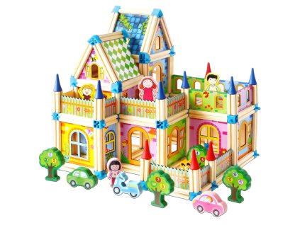 2kids toys drevena stavebnice zamek barevny