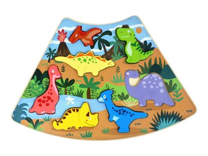 2kids toys drevene puzzle dinosauri propojitelne