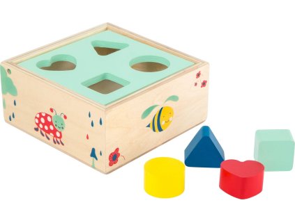 small foot motoricke hracky lesni krabicka vkladani tvaru