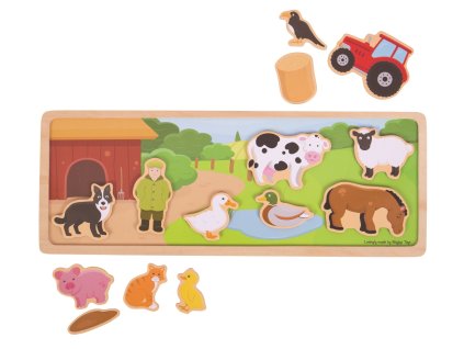 bigjigs toys magneticke puzzle farma