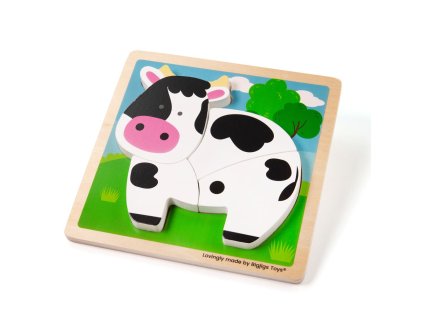 bigjigs toys vkladaci puzzle kravicka