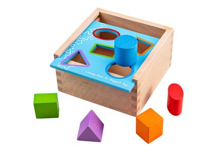 bigjigs toys vkladaci krabicka s tvary