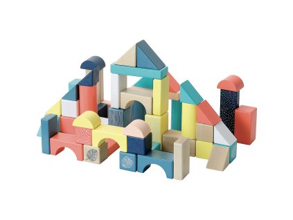 vilac drevene kostky barevne canopee 54 ks