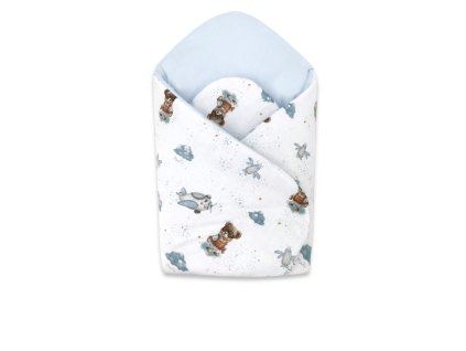 novorozenecka zavinovacka bavlna meda pilot bila modra