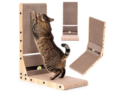 rohove kartonove skrabadlo pro kocky s hrackou