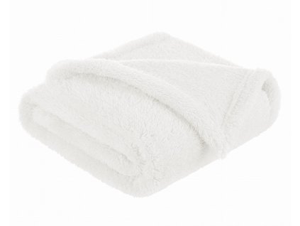 jemna fleecova decka 75 x 100 cm bila