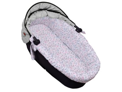 bavlnena vlozka do kocarku kose s penovou matraci baby nellys kalina bila