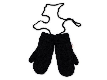 damske pletene palcaky s fleecovou podsivkou baby nellys cerne