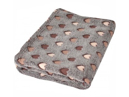 matex detska deka s jemnym chlupem milly srdicka hneda